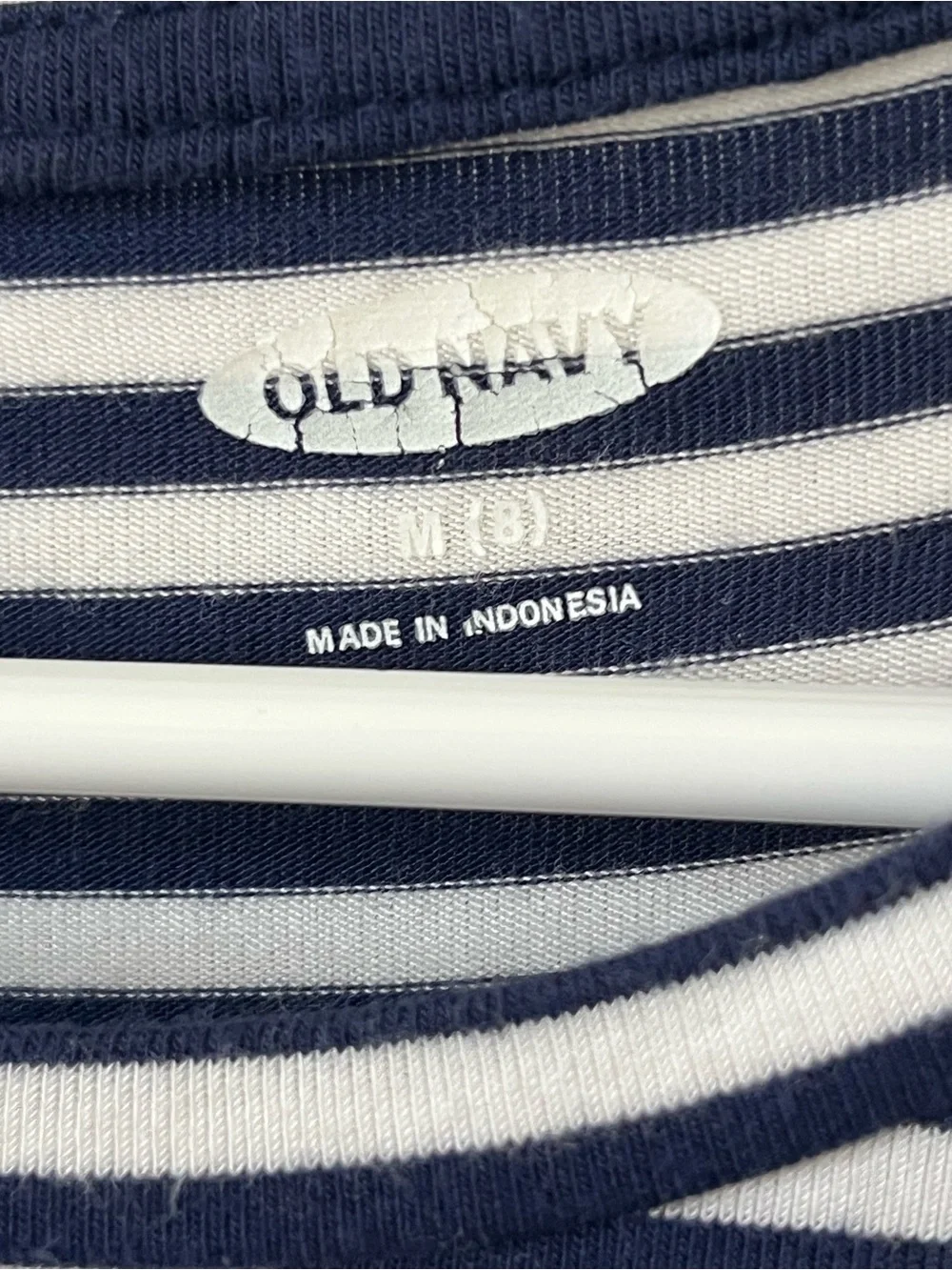 Girl sz 8 (M) Striped Black & White Short-Sleeve Tee